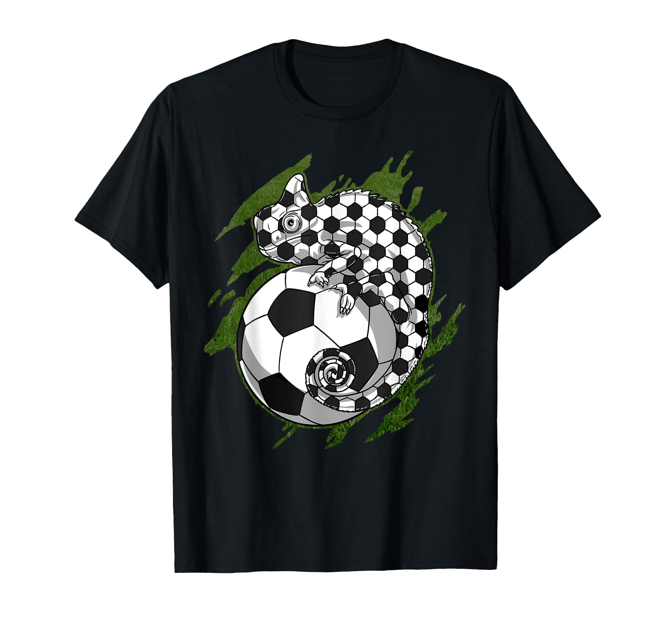 Chameleon Soccer Player Ball Dad T-Shirt - Casual Everyday Wear Unisex - T-Shirt, Sweatshirt, Hoodie