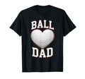 Ball Dad Heart Golf Ball Fathers Day Dad T-Shirt - Minimalist Print Unisex - T-Shirt, Sweatshirt, Hoodie
