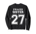 Number 27 Custom Proud Soccer Futbol Sweatshirt - Novelty Apparel Unisex - T-Shirt, Sweatshirt, Hoodie