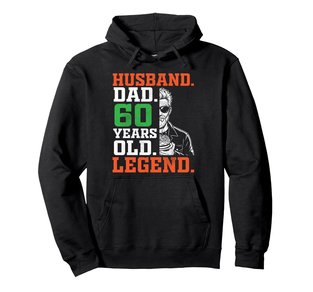 Happy Husband Dad 60 Years Old Hoodie - Casual Everyday Wear for Adults - T-Shirt, Sweatshirt, Hoodie