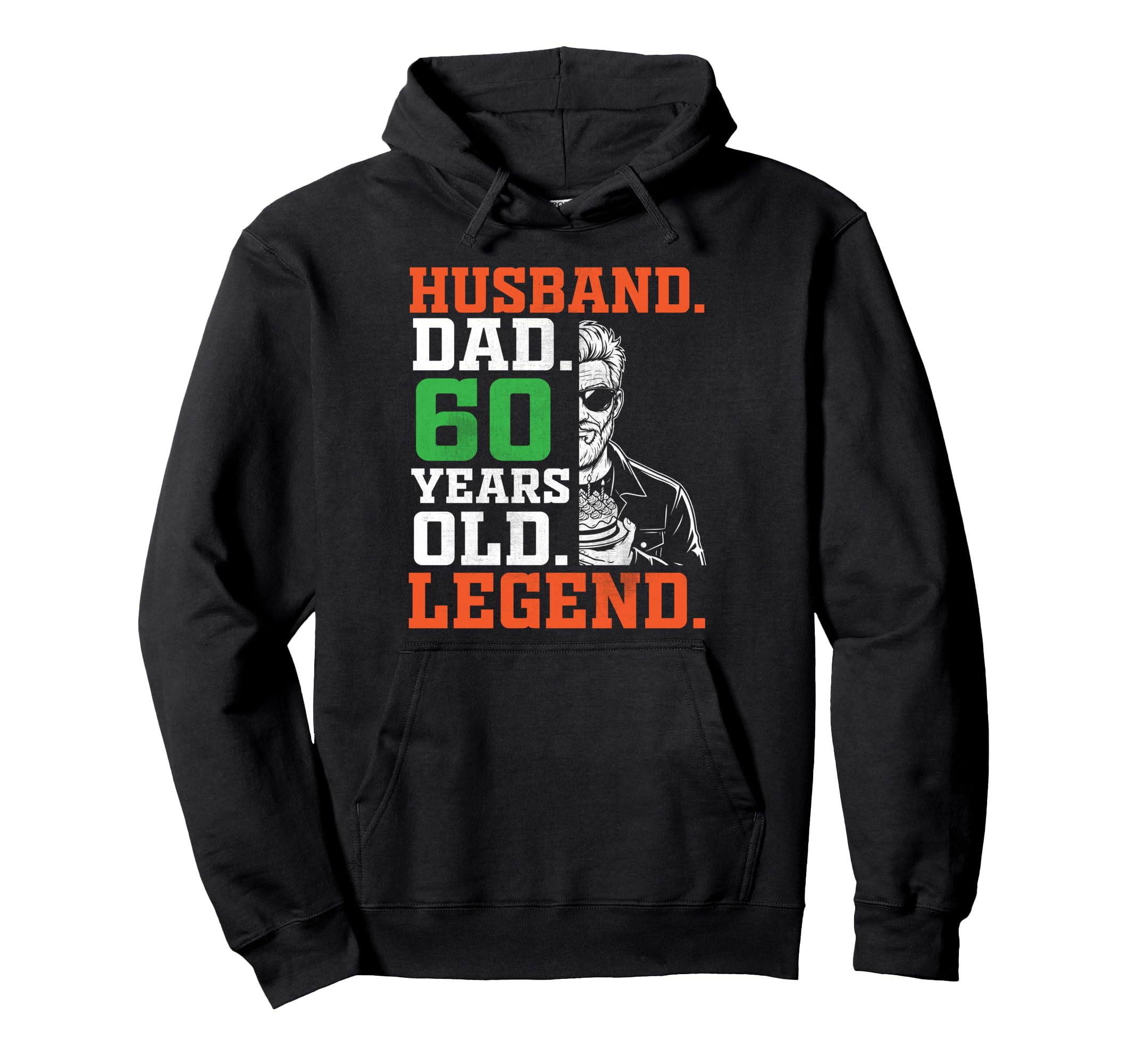 Happy Husband Dad 60 Years Old Hoodie - Casual Everyday Wear for Adults - T-Shirt, Sweatshirt, Hoodie