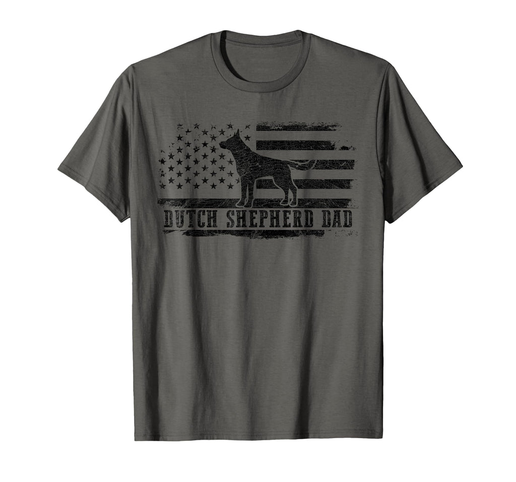 Dutch Shepherd Dad Distressed American T-Shirt - Fun Novelty Design Unisex - T-Shirt, Sweatshirt, Hoodie
