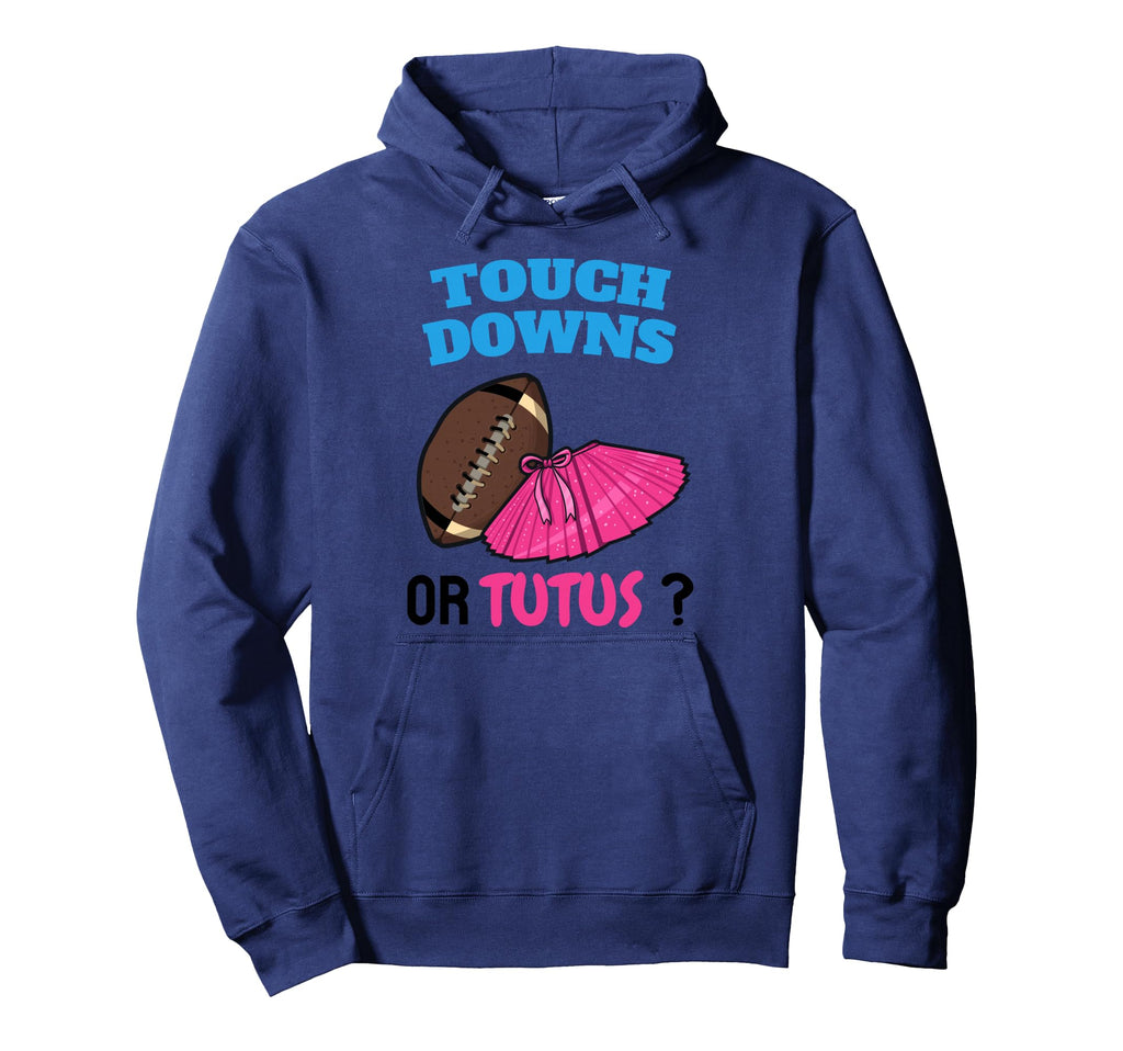 Touchdowns Or Tutus Funny Gender Reveal Hoodie - Custom Art Print Unisex - T-Shirt, Sweatshirt, Hoodie