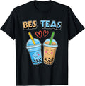 Boba Bubble Tea Bes Teas Kawaii Cute Bestie Blue and - Adult & Kids T-Shirts, Sweatshirts & Hoodies apparel design preview 1