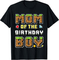 Mom Of The Birthday Boy Gamer Pixel party Matching - Adult & Kids T-Shirts, Sweatshirts & Hoodies apparel design preview 1