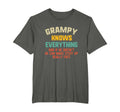 Grampy Knows Everything Grandpa Funny T-Shirt - Custom Art Print Men Women - T-Shirt, Sweatshirt, Hoodie