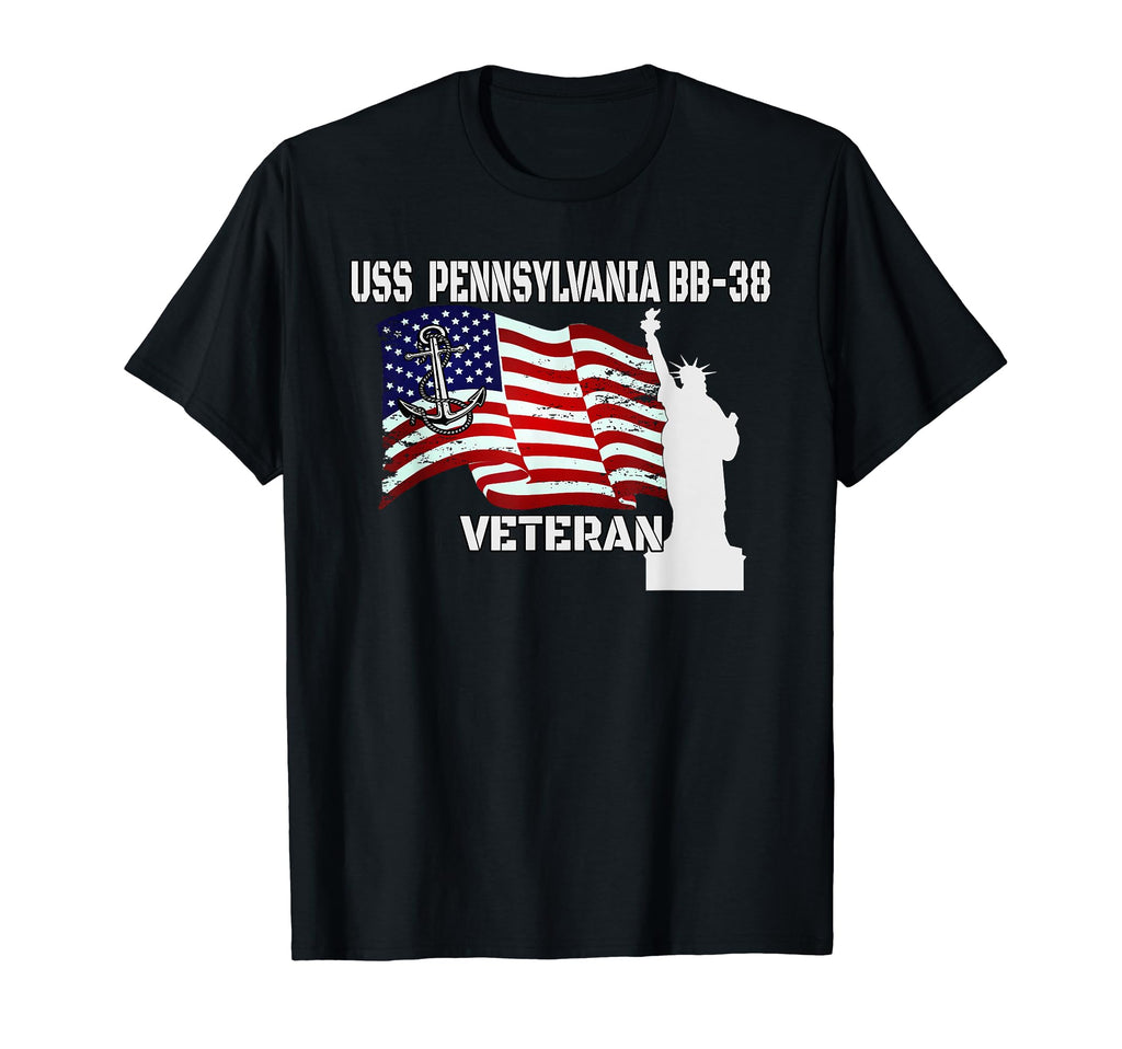 Uss Pennsylvania Bb 38 Battleship T-Shirt - Fun Novelty Design for Adults - T-Shirt, Sweatshirt, Hoodie