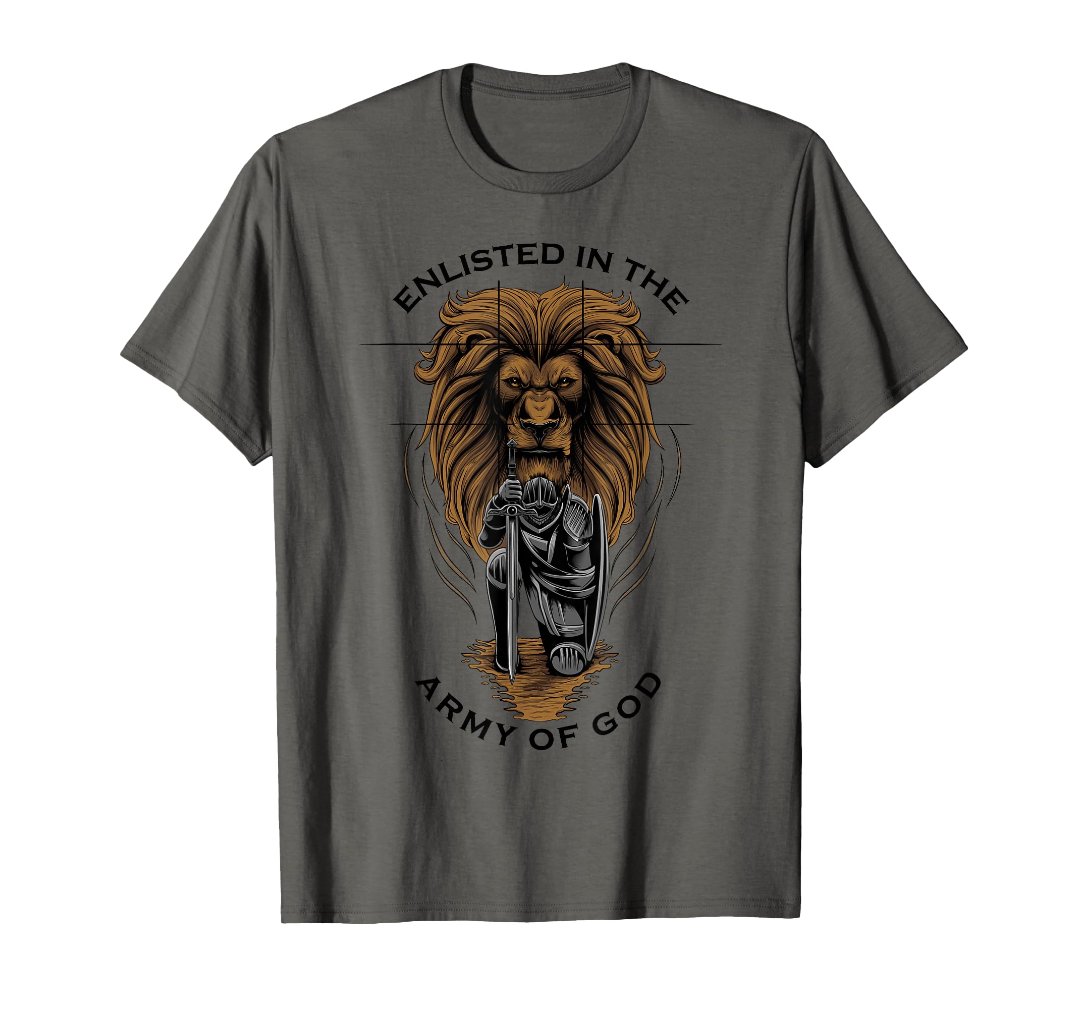 Gods Army Christian Faith Lion Warrior T-Shirt - Aesthetic Graphic Unisex - T-Shirt, Sweatshirt, Hoodie