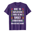 Funny Due To Inflation Ugly Sweaters T-Shirt - Graphic Print for Adults - T-Shirt, Sweatshirt, Hoodie