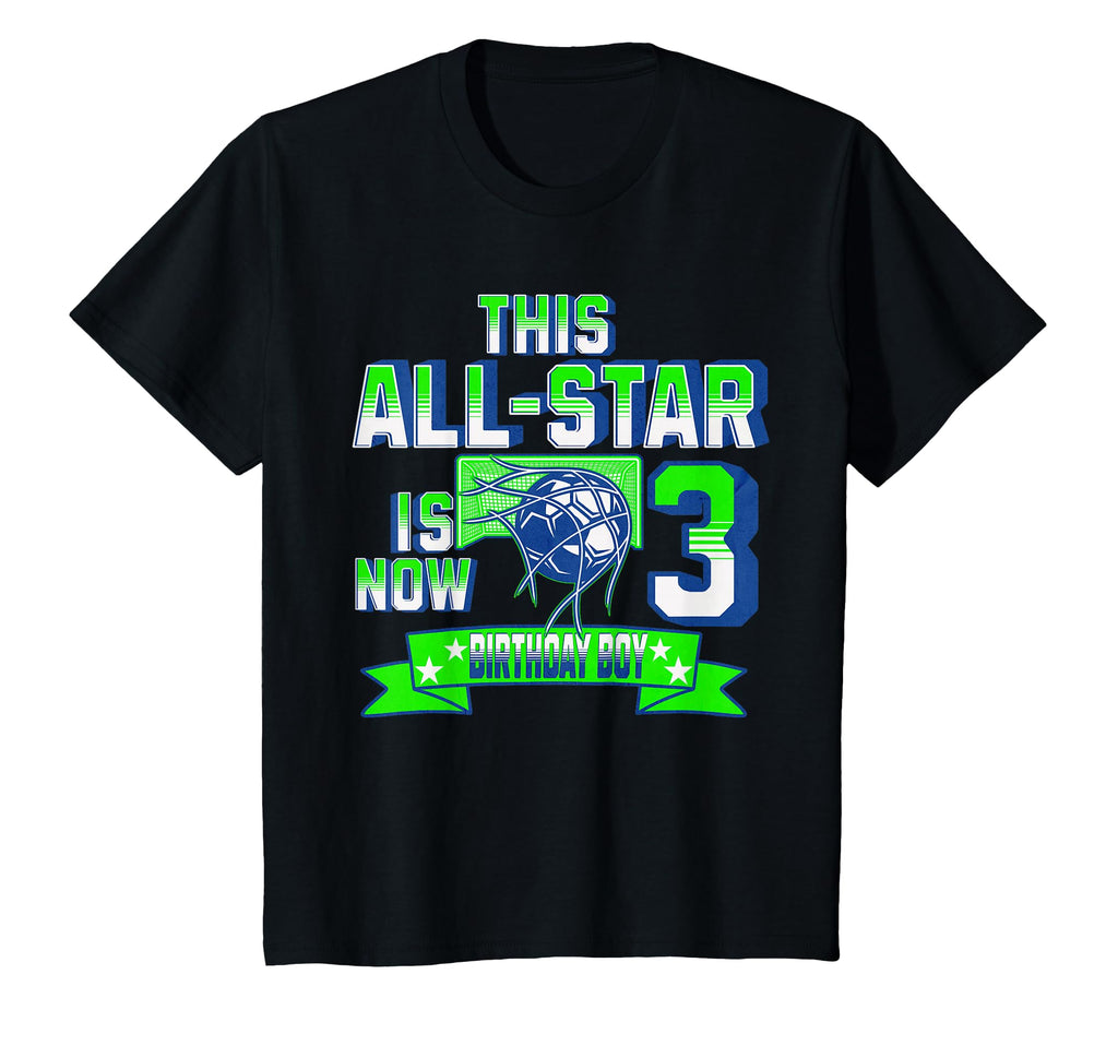3Rd Birthday All Star Matching Age Three T-Shirt - Custom Art Print Unisex - T-Shirt, Sweatshirt, Hoodie