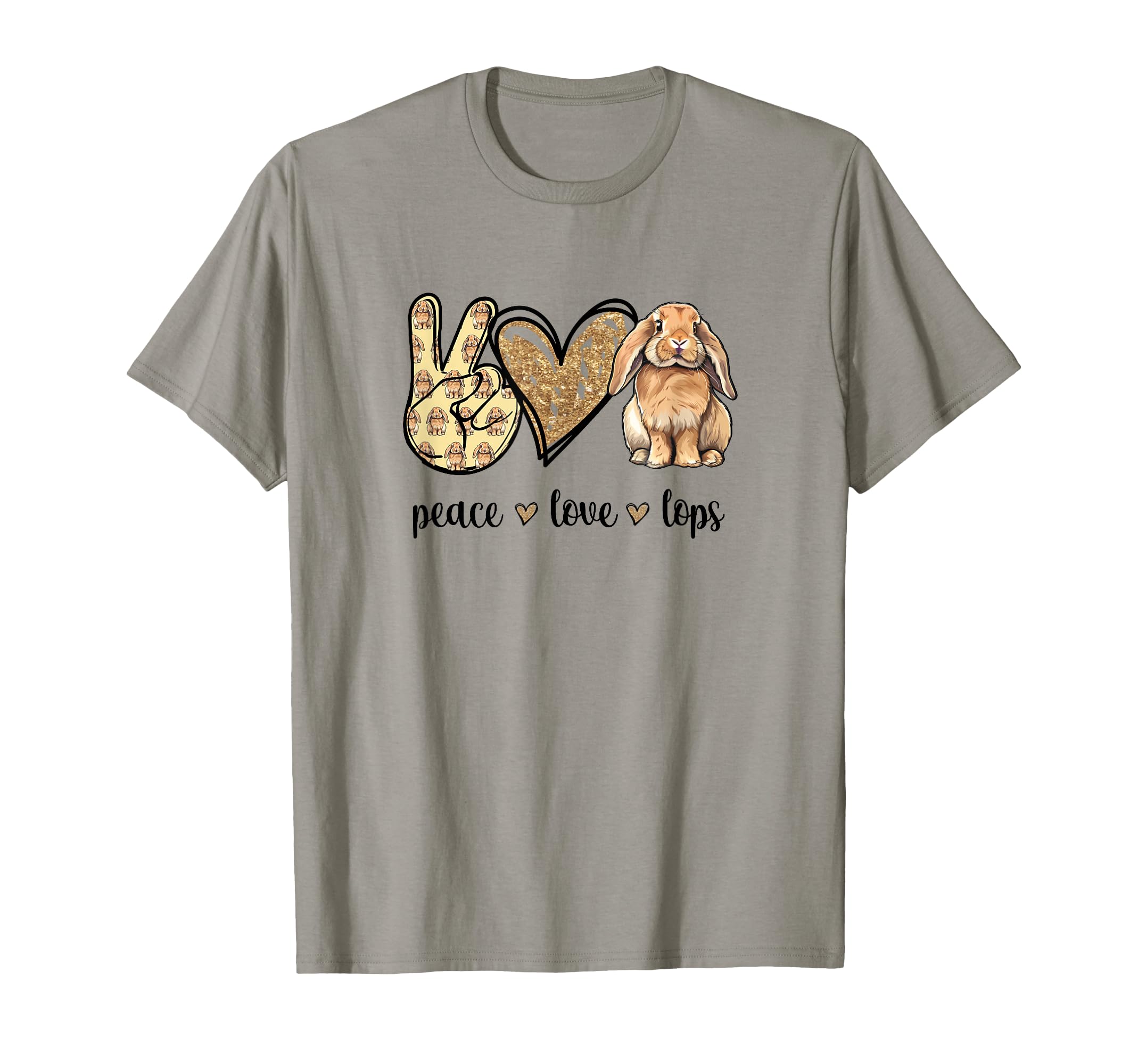 Womens Peace Love Mini Holland Lop T-Shirt - Trendy Graphic for Adults - T-Shirt, Sweatshirt, Hoodie