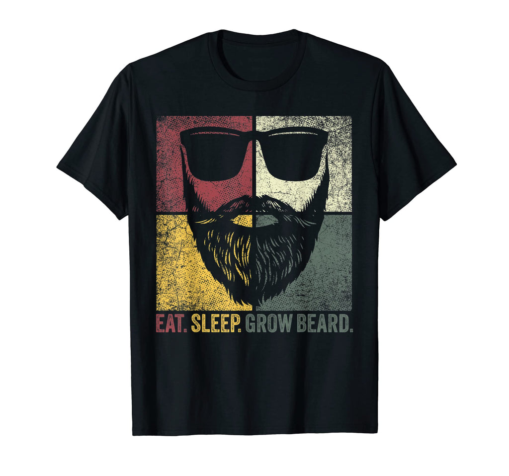 Mens Fathers Day Gift Eat Sleep Grow Beard T-Shirt - Unique Graphic Unisex - T-Shirt, Sweatshirt, Hoodie