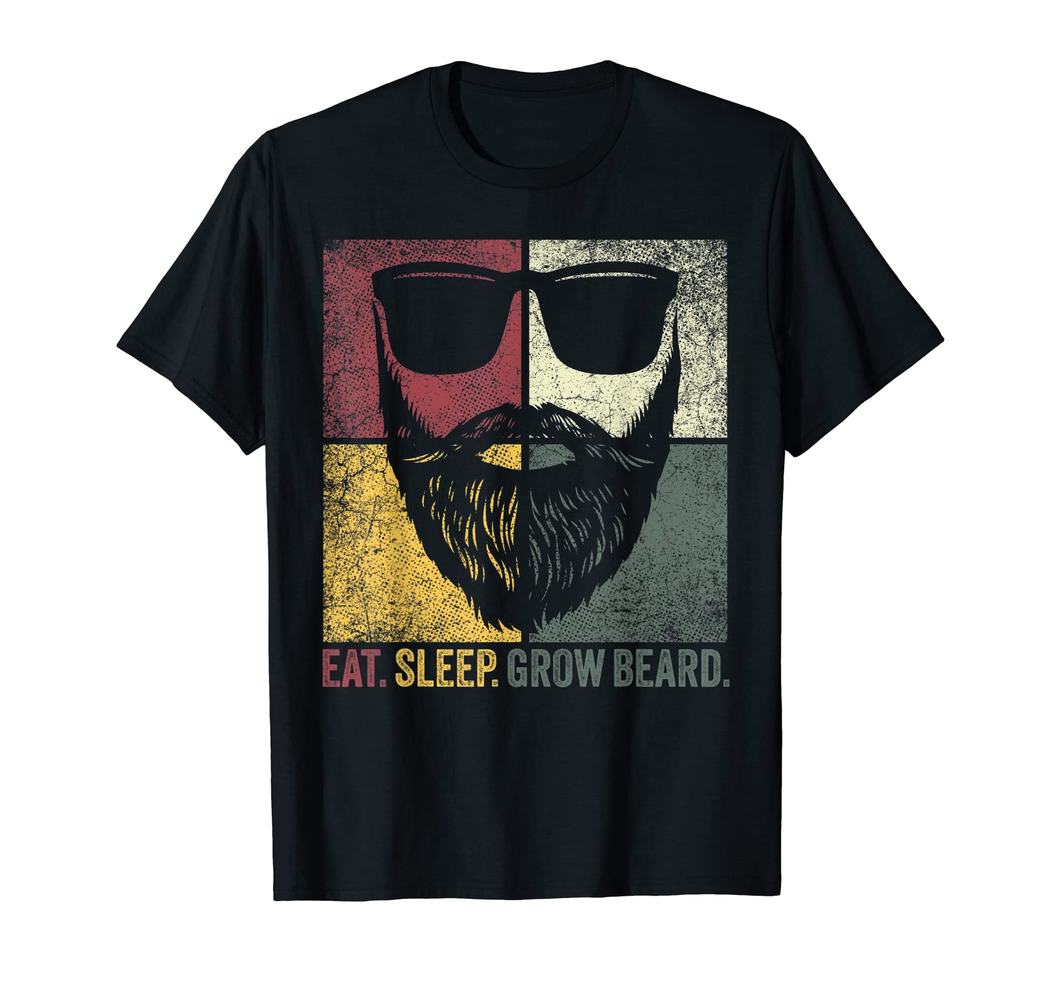 Mens Fathers Day Gift Eat Sleep Grow Beard T-Shirt - Unique Graphic Unisex - T-Shirt, Sweatshirt, Hoodie