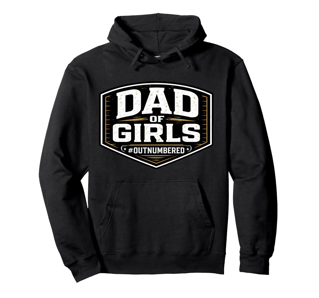 Dad Outnumbered Funny Fathers Day Hoodie - Minimalist Print for Adults - T-Shirt, Sweatshirt, Hoodie
