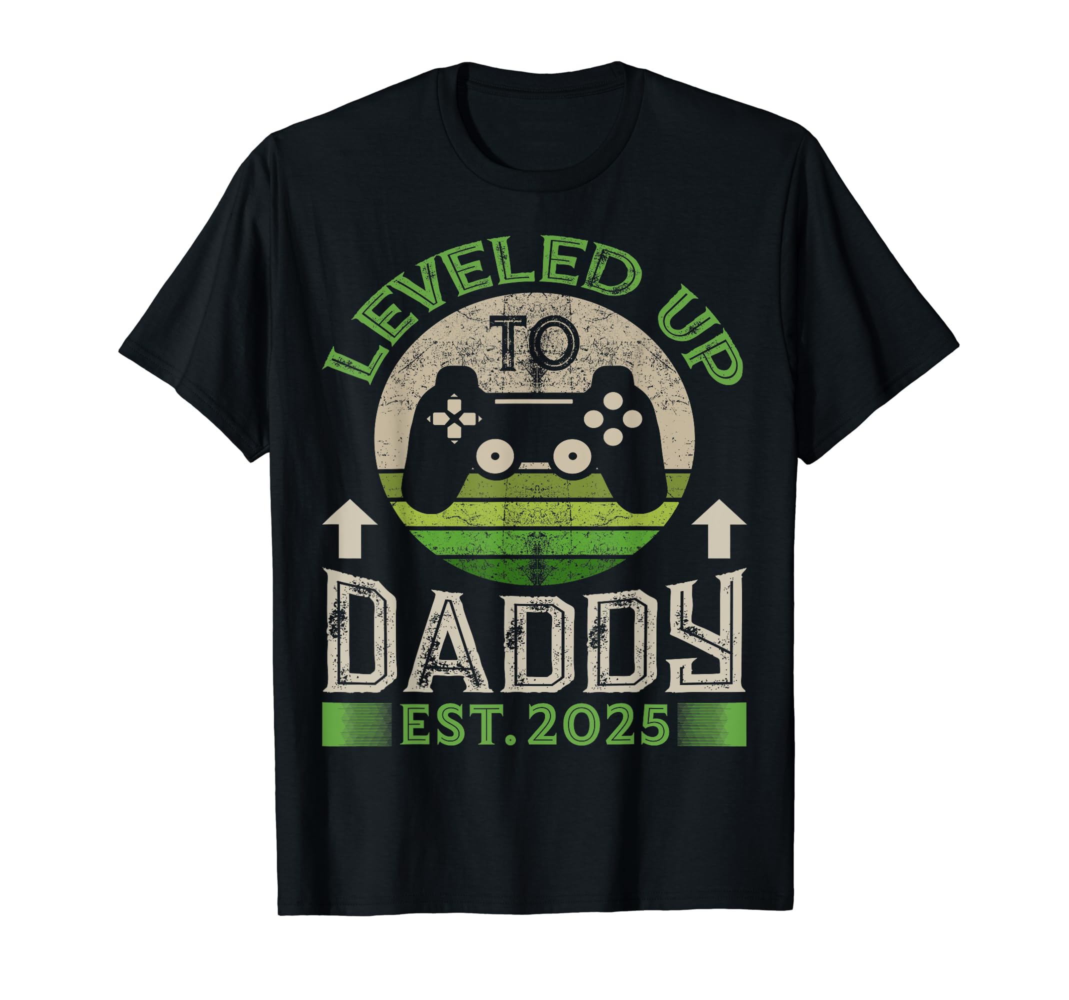 Leveling Up To Dad 2025 Soon To Be Dad T-Shirt - Novelty Apparel Unisex - T-Shirt, Sweatshirt, Hoodie