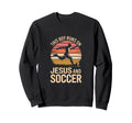 This Runs Jesus And Soccer Christian Sweatshirt - Trendy Graphic Unisex - T-Shirt, Sweatshirt, Hoodie