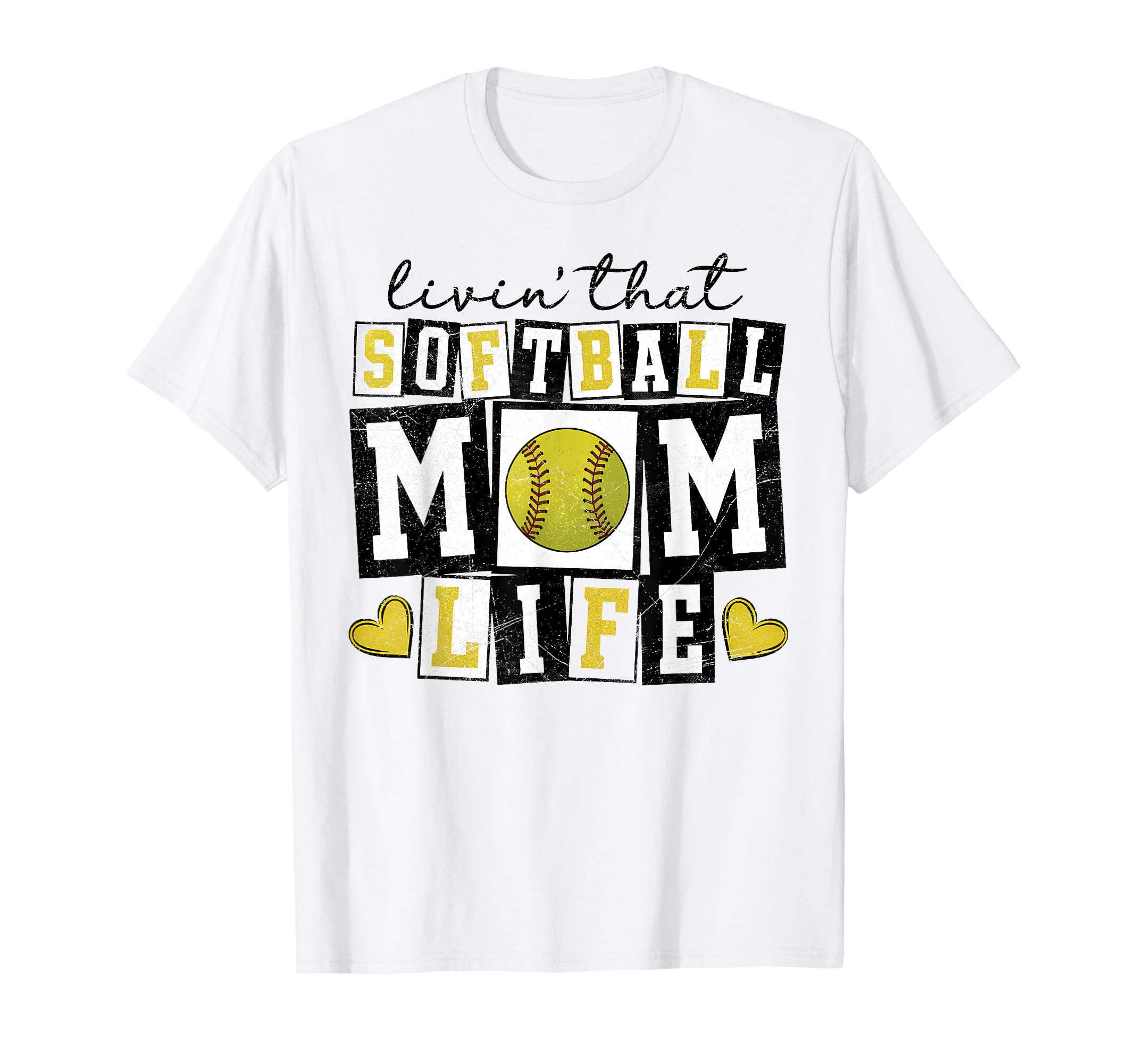 Loving That Softball Mom Life Mother Mama T-Shirt - Graphic Print Men Women - T-Shirt, Sweatshirt, Hoodie