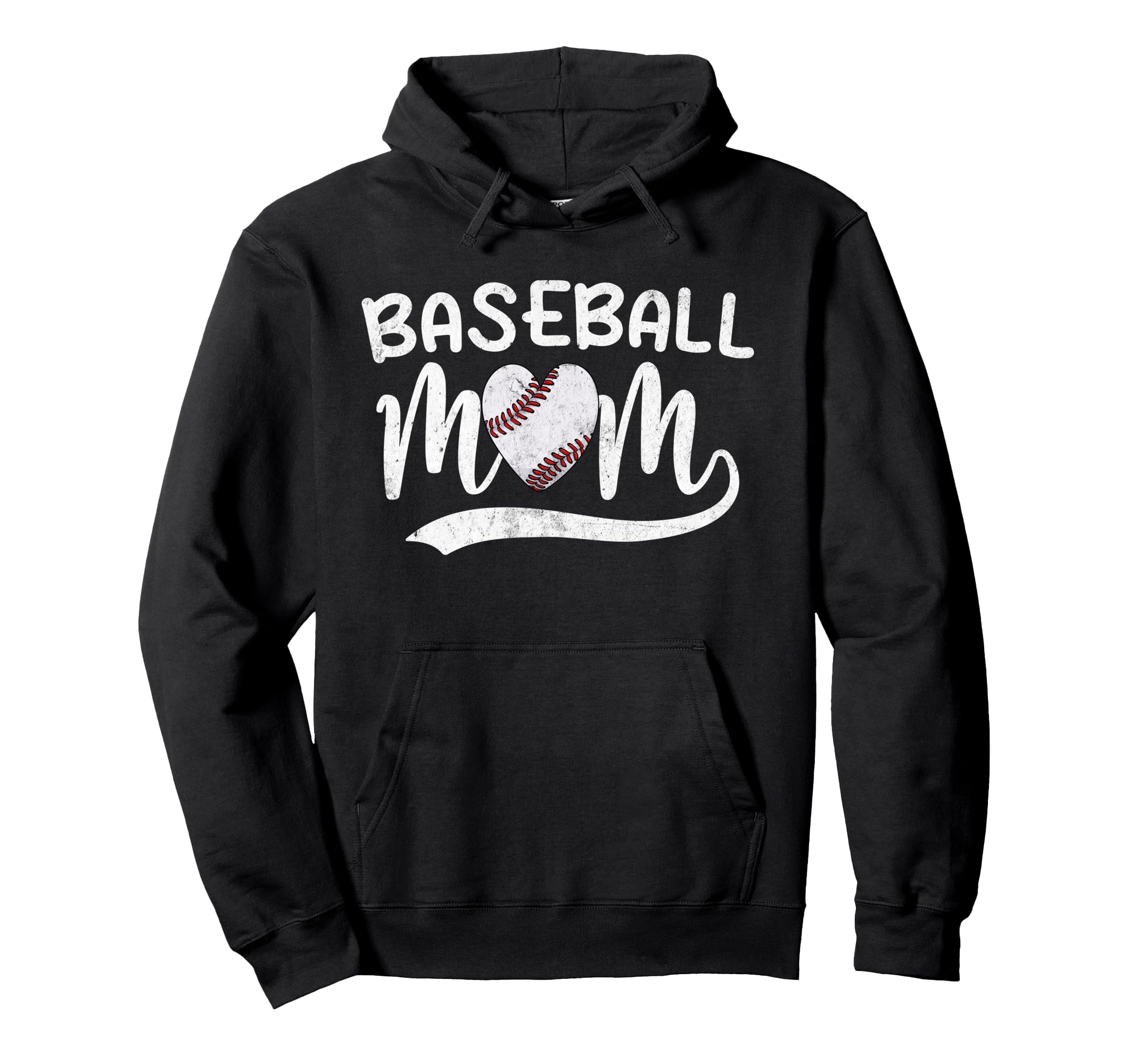 Baseball Mom Mama Funny Baseball Heart Hoodie - Streetwear Style Men Women - T-Shirt, Sweatshirt, Hoodie