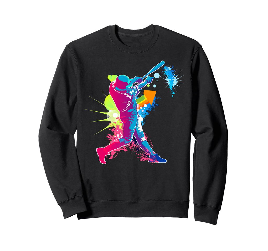 Paint Splash Baseball Player Coach Sweatshirt - Custom Art Print Unisex - T-Shirt, Sweatshirt, Hoodie