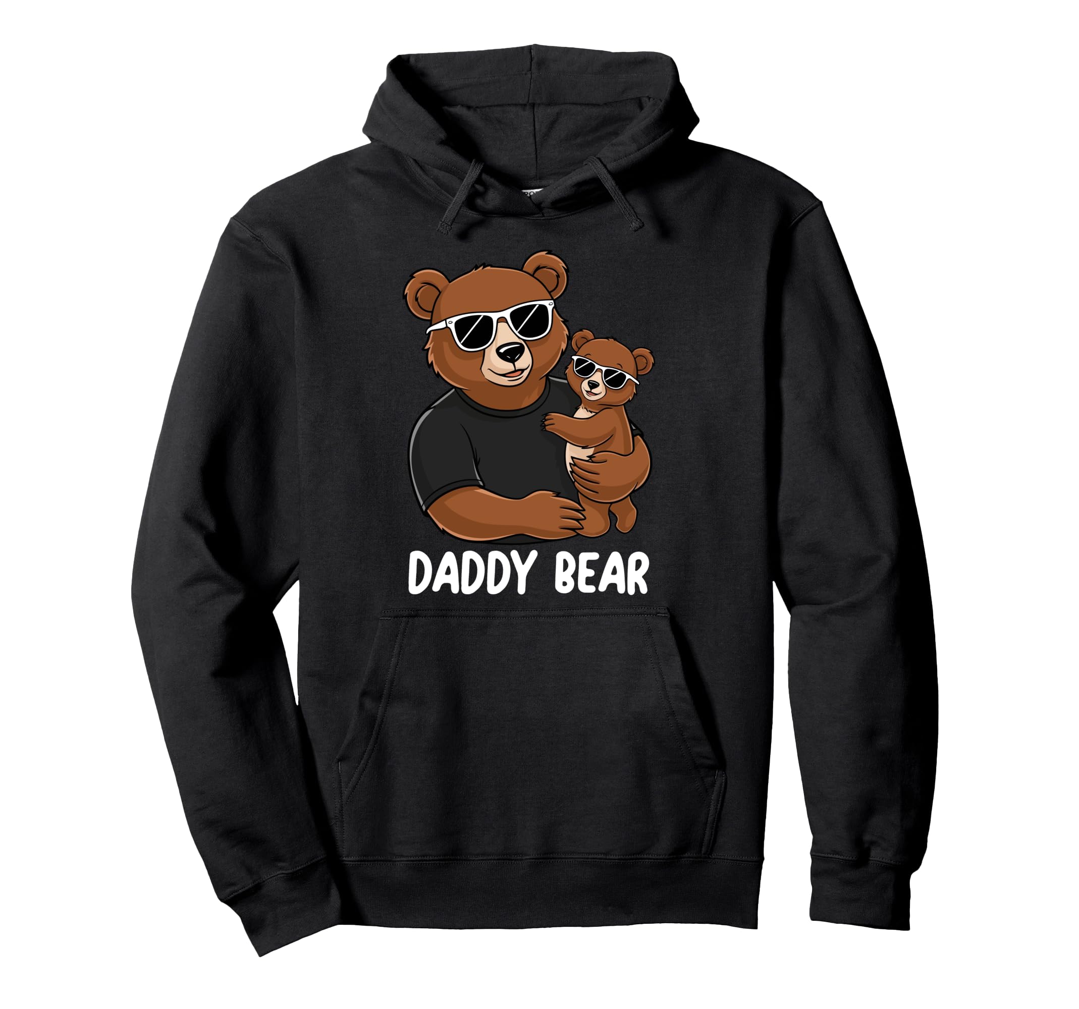 Funny Daddy Bear Holding Bear Cub Hoodie - Custom Art Print for Adults - T-Shirt, Sweatshirt, Hoodie