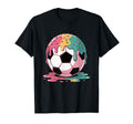 Ice Cream Dripping Over Soccer Ball T-Shirt - Unique Graphic Men Women - T-Shirt, Sweatshirt, Hoodie