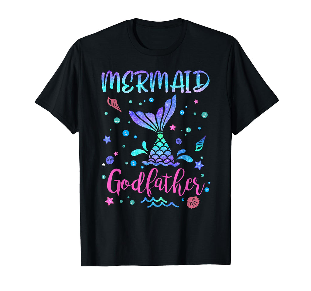 Birthday Mermaid Godfather Matching T-Shirt - Minimalist Print Unisex - T-Shirt, Sweatshirt, Hoodie