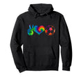 Soccer Tie Dye Peace Love Soccer Hoodie - Casual Everyday Wear Men Women - T-Shirt, Sweatshirt, Hoodie