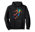 Colorful Funny Soccer Player Fan Game Hoodie - Novelty Apparel Men Women - T-Shirt, Sweatshirt, Hoodie