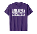 Dad Jokes Survivor Funny Fathers Day T-Shirt - Minimalist Print for Adults - T-Shirt, Sweatshirt, Hoodie