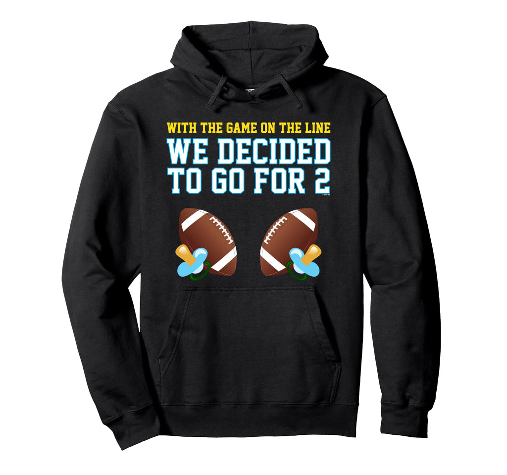 Dad Twins Mom Twins Football Hoodie - Novelty Apparel for Adults - T-Shirt, Sweatshirt, Hoodie