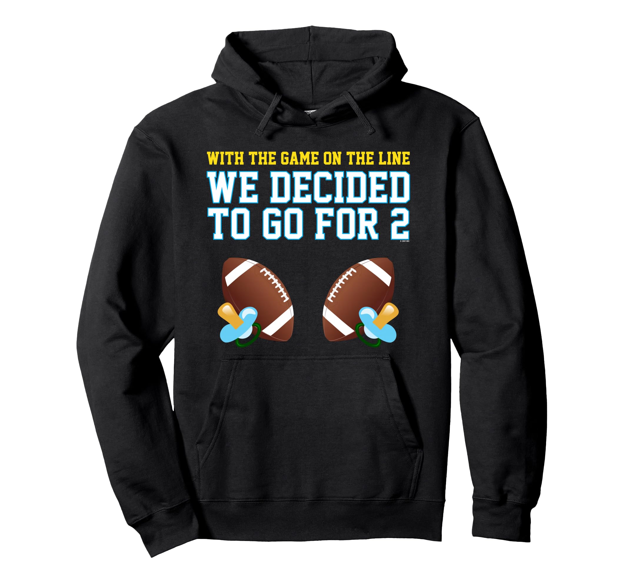 Dad Twins Mom Twins Football Hoodie - Novelty Apparel for Adults - T-Shirt, Sweatshirt, Hoodie