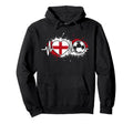 Heartbeat England Soccer Flag Supporter Hoodie - Minimalist Print Unisex - T-Shirt, Sweatshirt, Hoodie