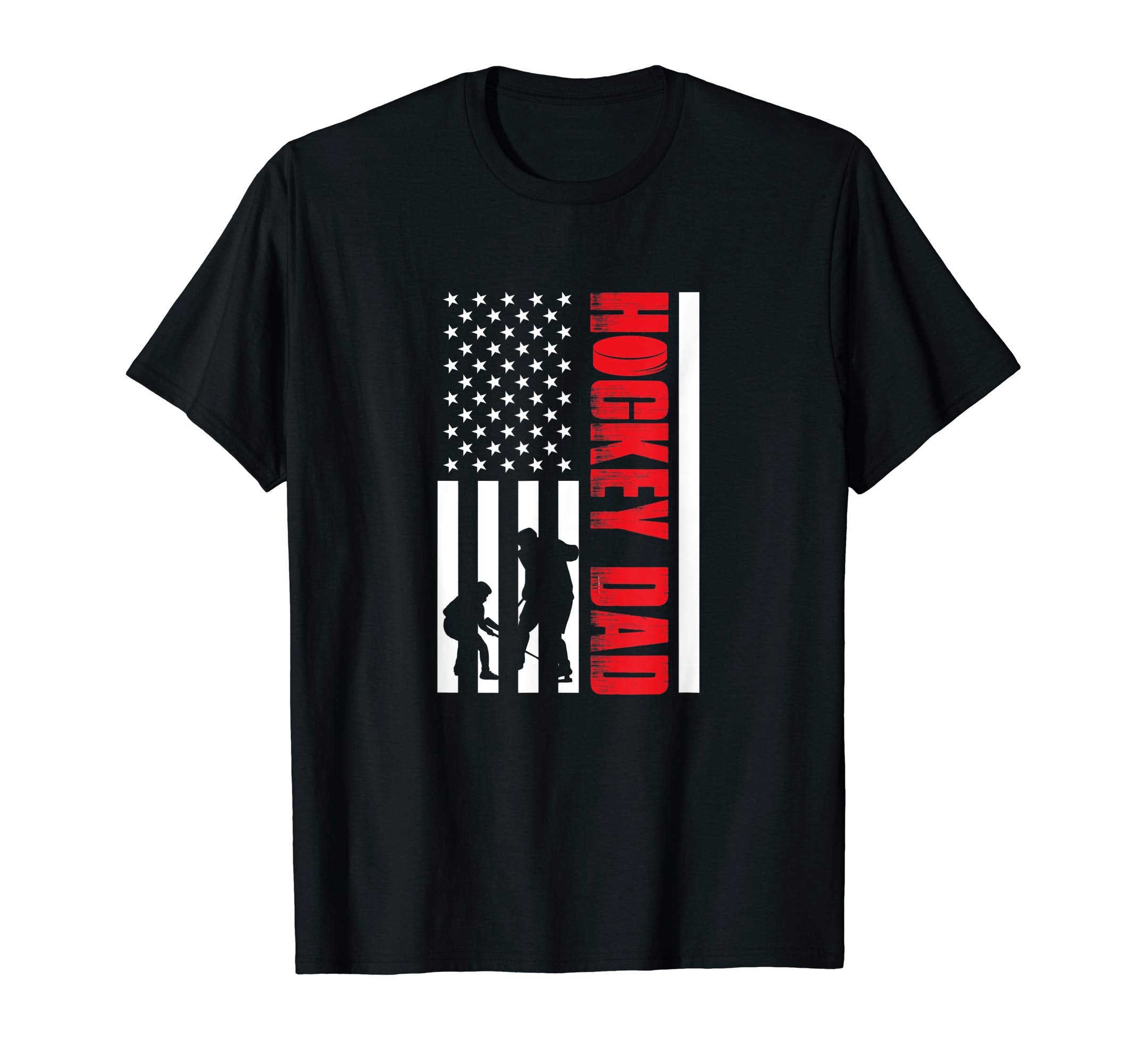 Mens Hockey Dad 4Th July Us Flag T-Shirt - Streetwear Style for Adults - T-Shirt, Sweatshirt, Hoodie