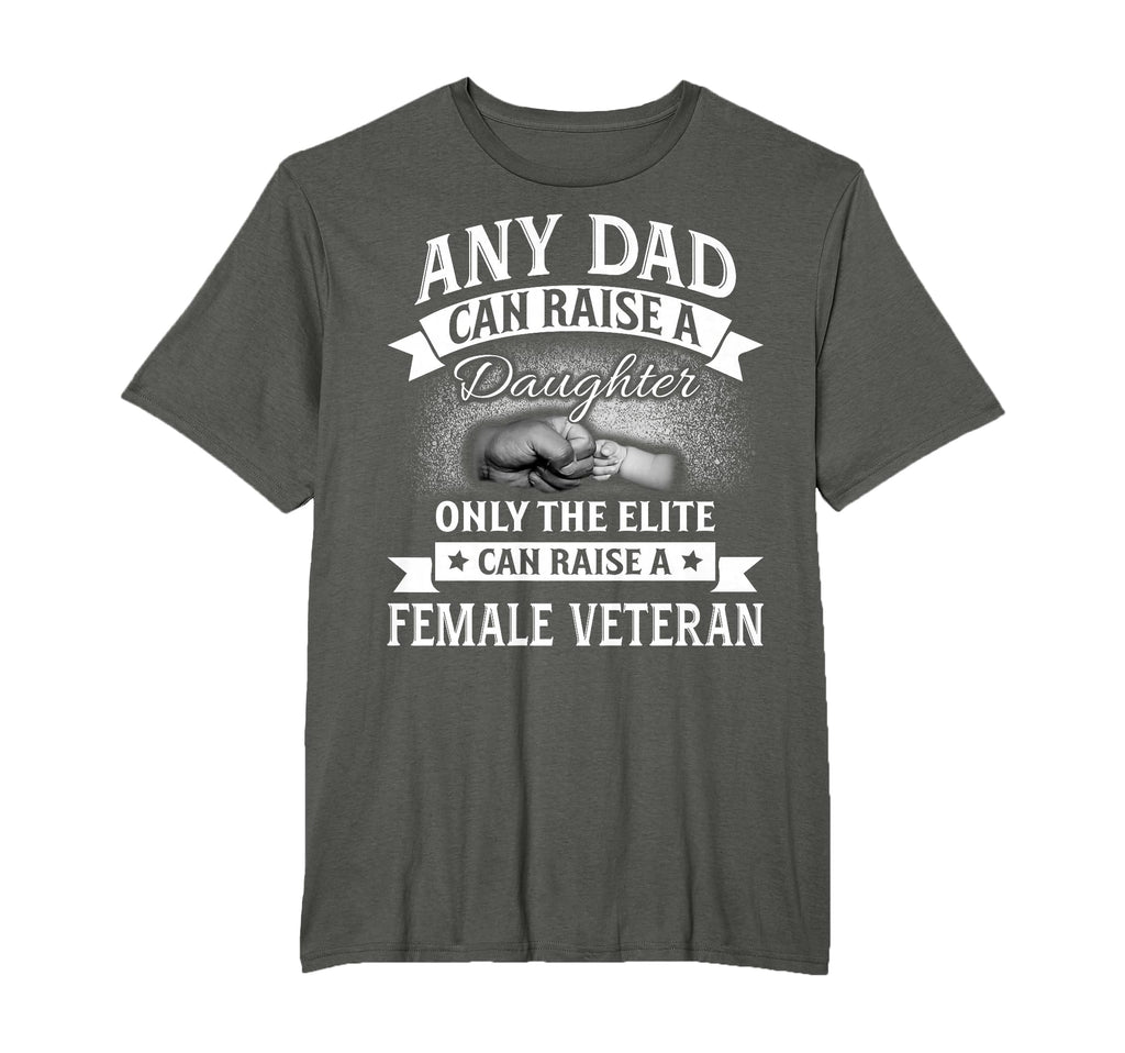 Proud Female Veteran Dad Military T-Shirt - Minimalist Print Men Women - T-Shirt, Sweatshirt, Hoodie