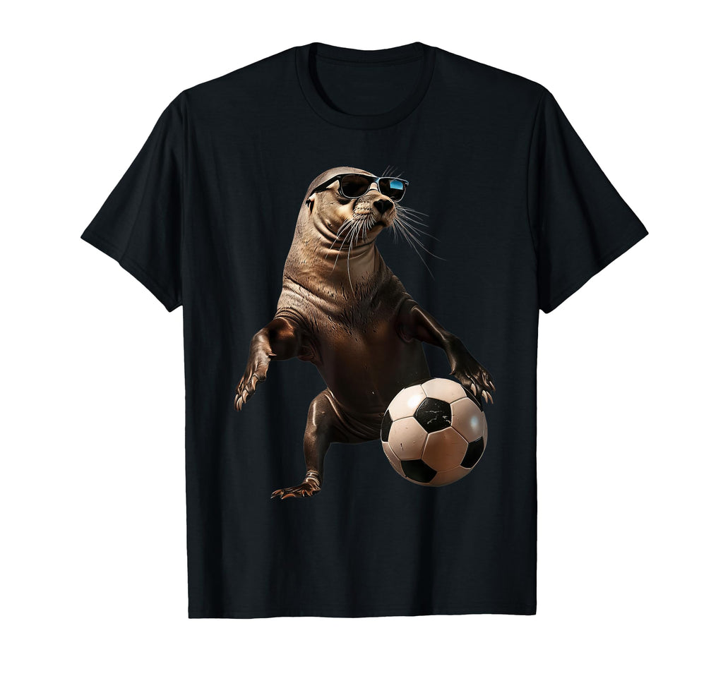 Sea Lion Soccer T-Shirt - Graphic Print Men Women - T-Shirt, Sweatshirt, Hoodie