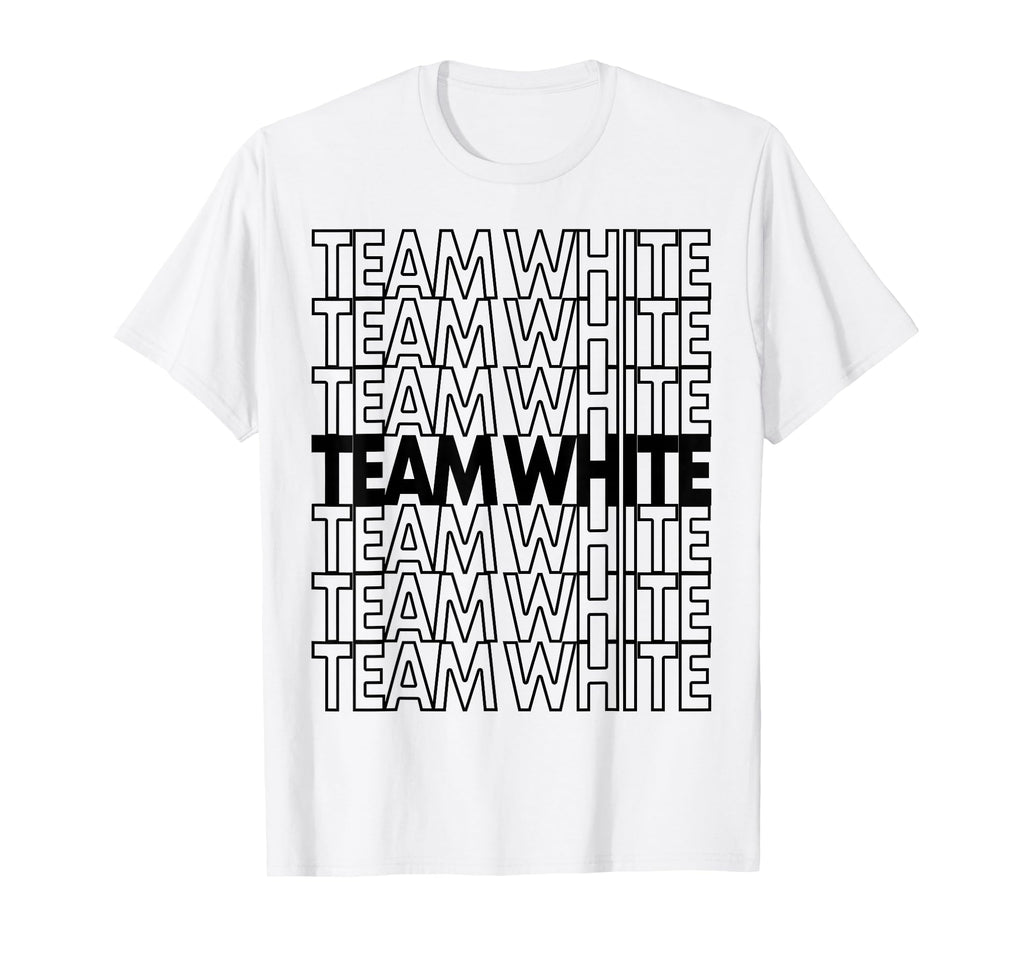 Team White School Spirit T-Shirt - Minimalist Print for Adults - T-Shirt, Sweatshirt, Hoodie