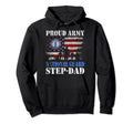 Proud Army National Guard Step Dad Hoodie - Minimalist Print Men Women - T-Shirt, Sweatshirt, Hoodie