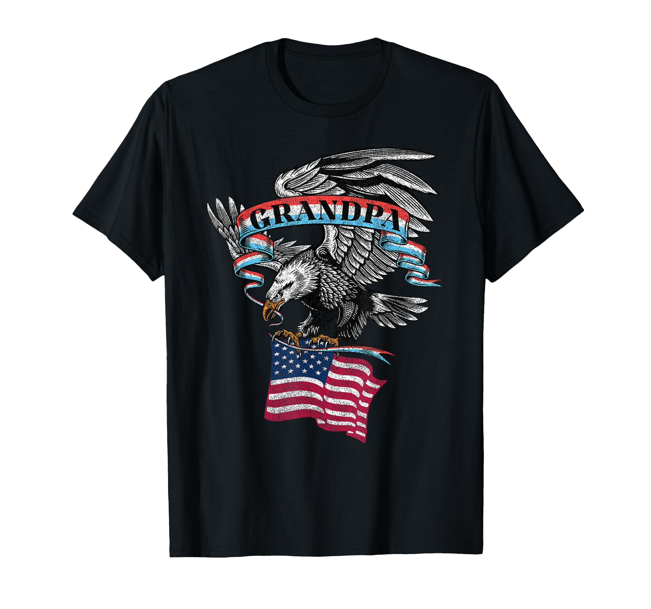 Grandpa American Flag Usa Eagle T-Shirt - Fun Novelty Design Men Women - T-Shirt, Sweatshirt, Hoodie