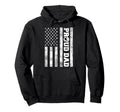 Proud Dad American Flag Funny Soccer Hoodie - Graphic Print Men Women - T-Shirt, Sweatshirt, Hoodie