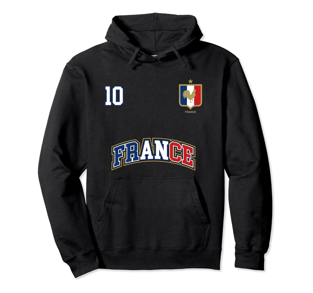 France Number 10 Soccer Team Sports French Hoodie - Novelty Apparel Unisex - T-Shirt, Sweatshirt, Hoodie