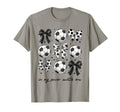 Soccer Auntie Funny Coquette Bow Soccer T-Shirt - Minimalist Print Unisex - T-Shirt, Sweatshirt, Hoodie