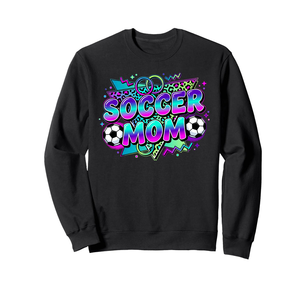 Soccer Mom Leopard Game Day Sideline 90S Sweatshirt - Graphic Print Unisex - T-Shirt, Sweatshirt, Hoodie