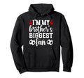 Brothers Biggest Fan Soccer Sister Hoodie - Aesthetic Graphic Unisex - T-Shirt, Sweatshirt, Hoodie