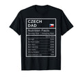Czech Dad Nutrition Facts Fathers T-Shirt - Aesthetic Graphic for Adults - T-Shirt, Sweatshirt, Hoodie