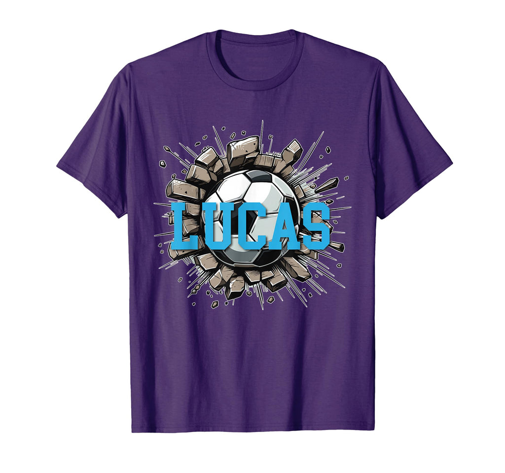 Lucas Personalized Name Soccer Sports T-Shirt - Graphic Print Men Women - T-Shirt, Sweatshirt, Hoodie
