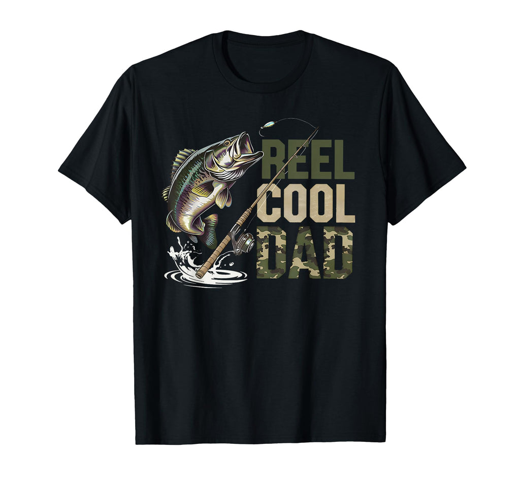 Reel Dad Fishing Fisherman Happy T-Shirt - Graphic Print for Adults - T-Shirt, Sweatshirt, Hoodie