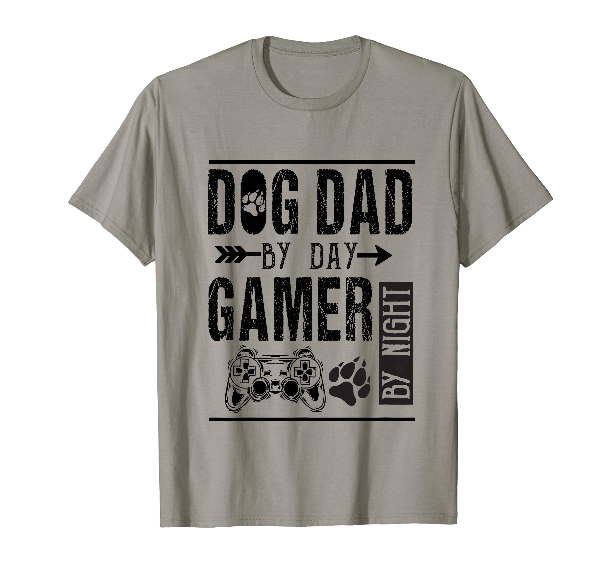 Mens Dog Dad Day Gamer Night Fathers Day T-Shirt - Minimalist Print Unisex - T-Shirt, Sweatshirt, Hoodie