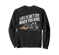 Funny Motorcycle Biker Art Sweatshirt - Aesthetic Graphic Men Women - T-Shirt, Sweatshirt, Hoodie