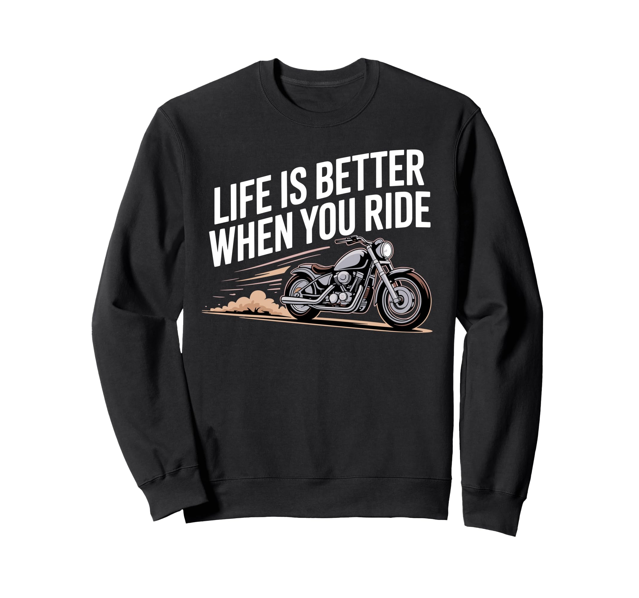 Funny Motorcycle Biker Art Sweatshirt - Aesthetic Graphic Men Women - T-Shirt, Sweatshirt, Hoodie