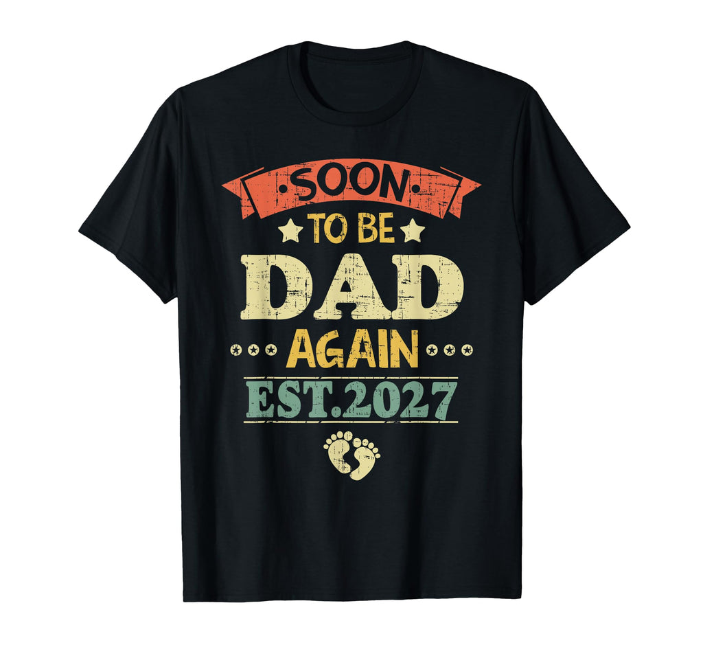 Mens Soon To Be Dad Est 2027 Daddy T-Shirt - Fun Novelty Design for Adults - T-Shirt, Sweatshirt, Hoodie